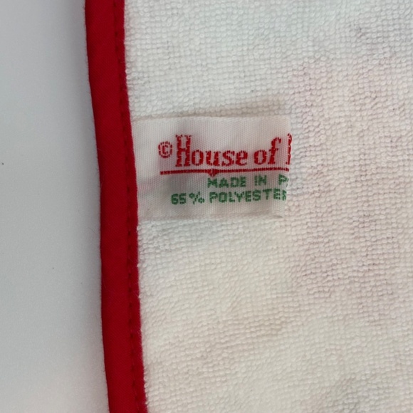VTG 90s House of Hattan Xmas Bib Babys First Christmas Holiday Santa Embroidered - Picture 4 of 8